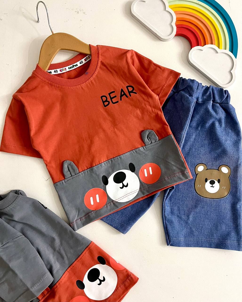 عکس محصول ست bear با شلوارک لی - شماره 2