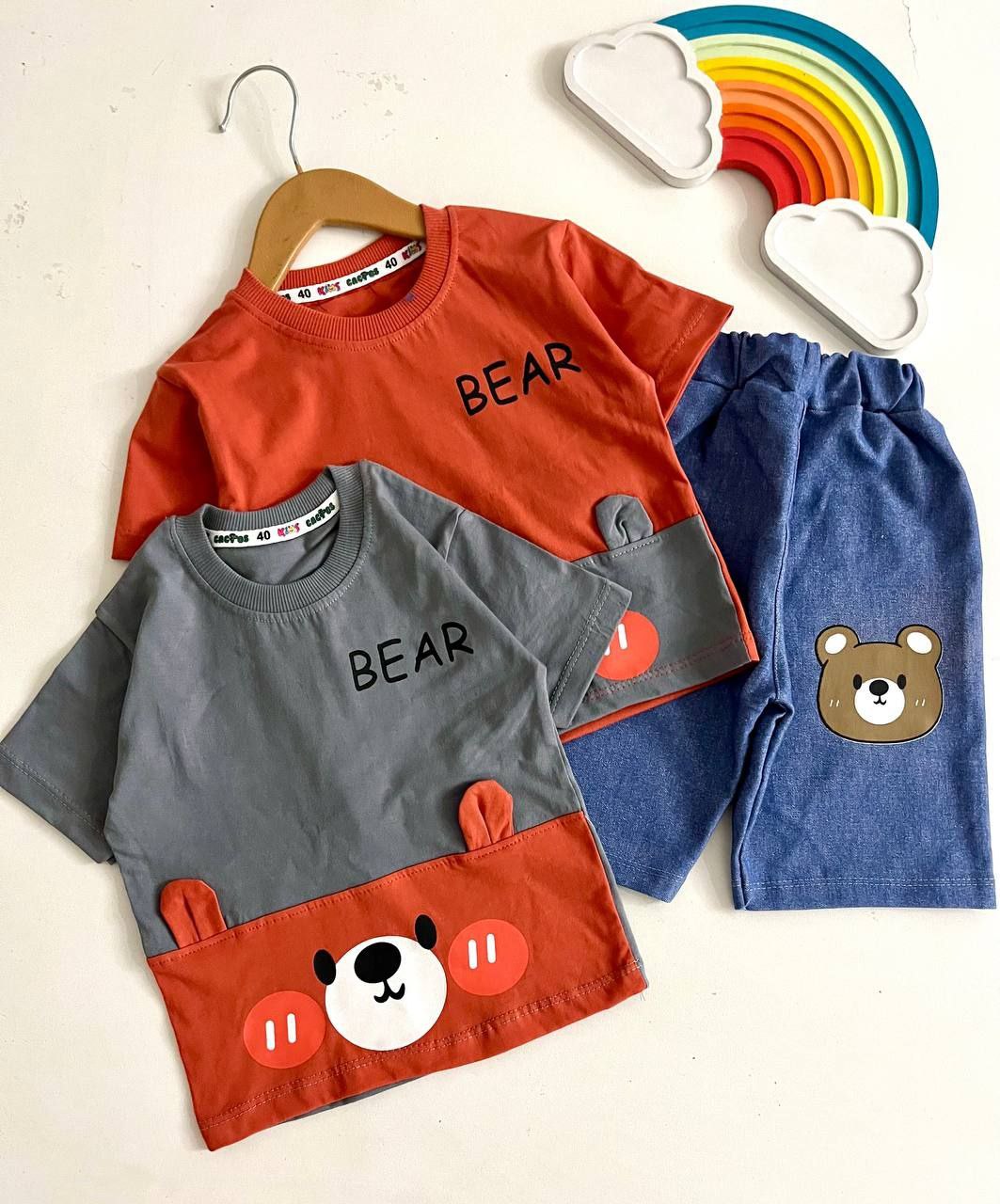 عکس محصول ست bear با شلوارک لی - شماره 3