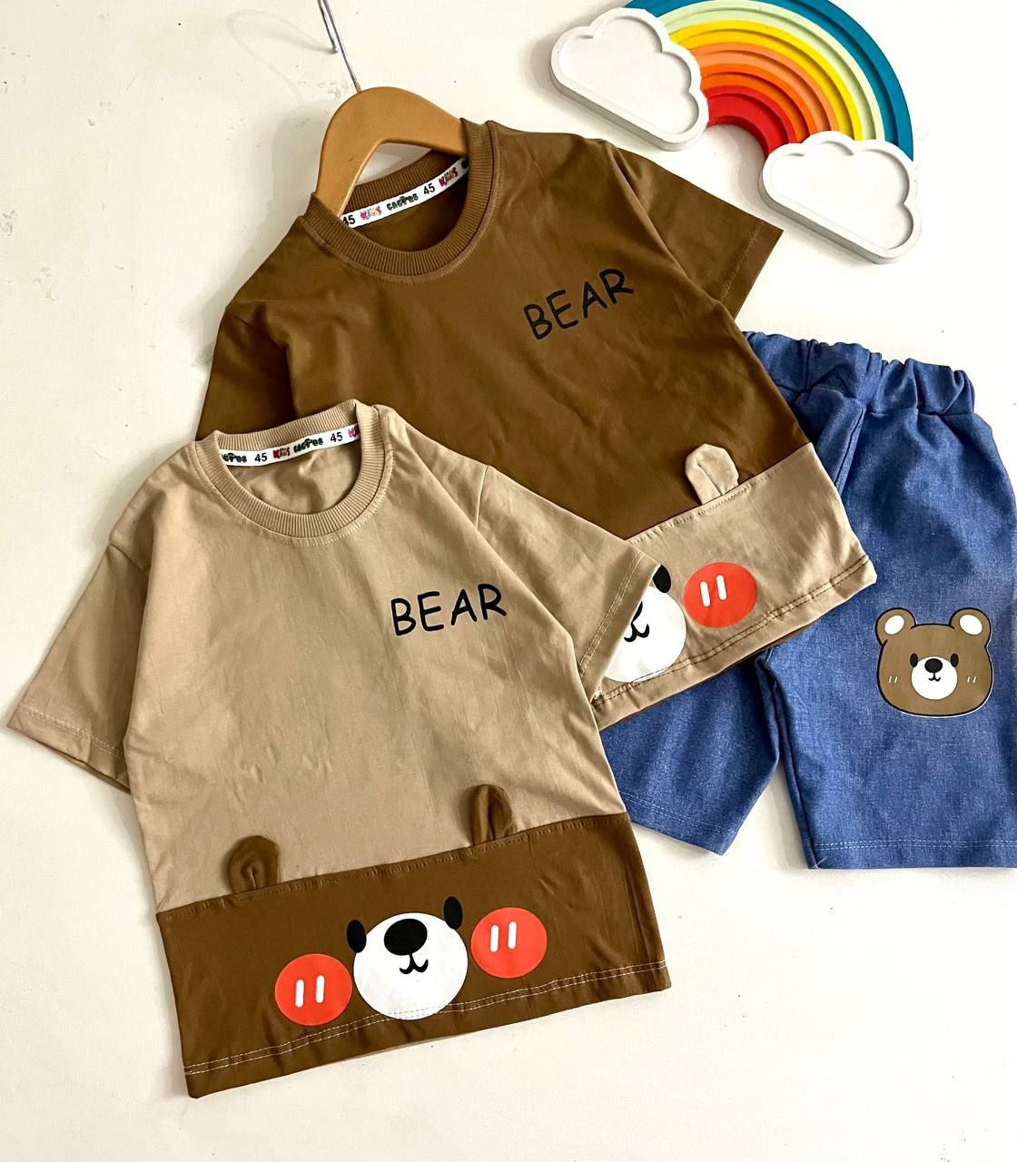 عکس محصول ست bear با شلوارک لی - شماره 4