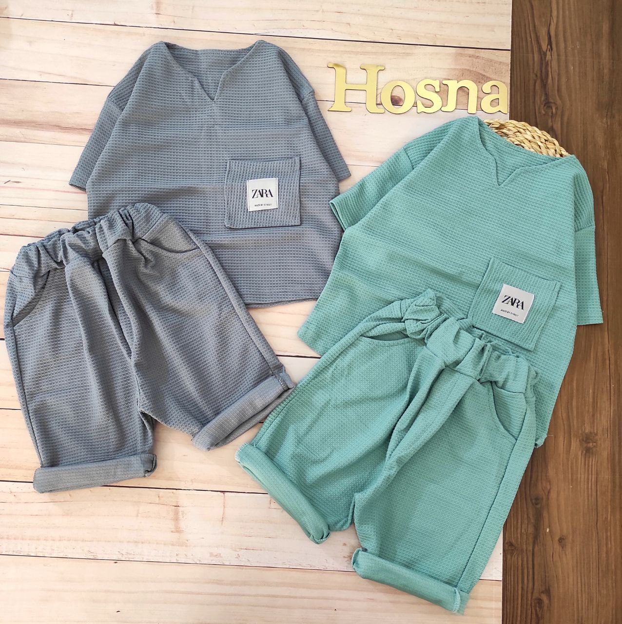 عکس محصول تیشرت شلوارک بیسکویتی zara - شماره 1