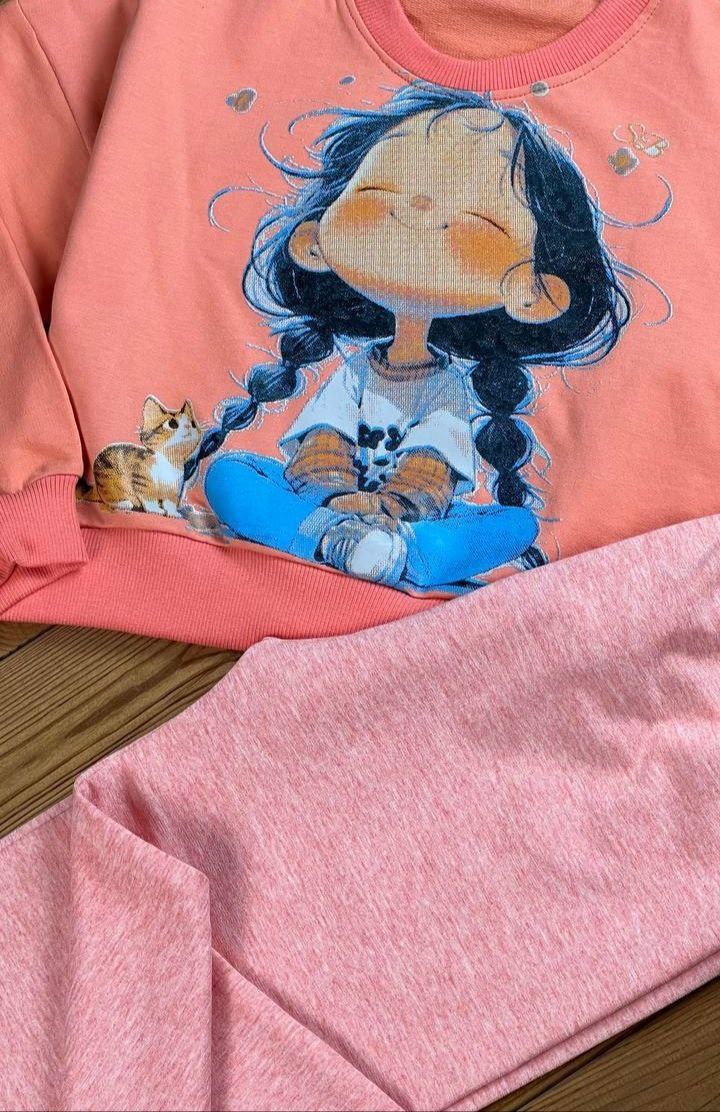 عکس محصول ست کراپ  شلوار دختر و گربه - شماره 6