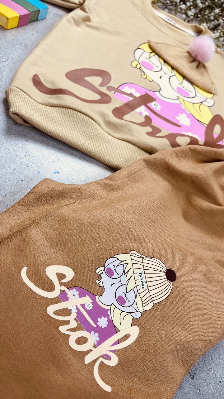 عکس محصول ست بلوز شلوار دختر کلاه برجسته - شماره 3