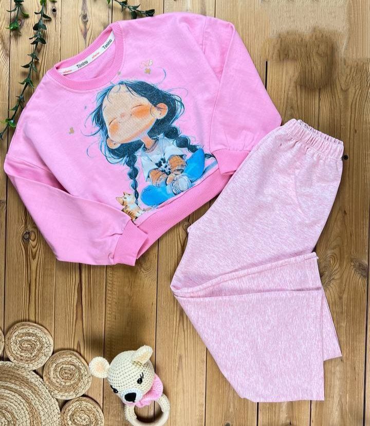 عکس محصول ست کراپ  شلوار دختر و گربه - شماره 5