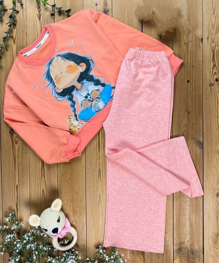 عکس محصول ست کراپ  شلوار دختر و گربه - شماره 2