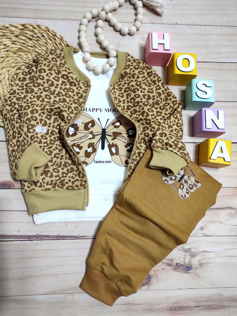 عکس محصول سه تیکه سویشرت+شلوار+بلوز پلنگی - شماره 1