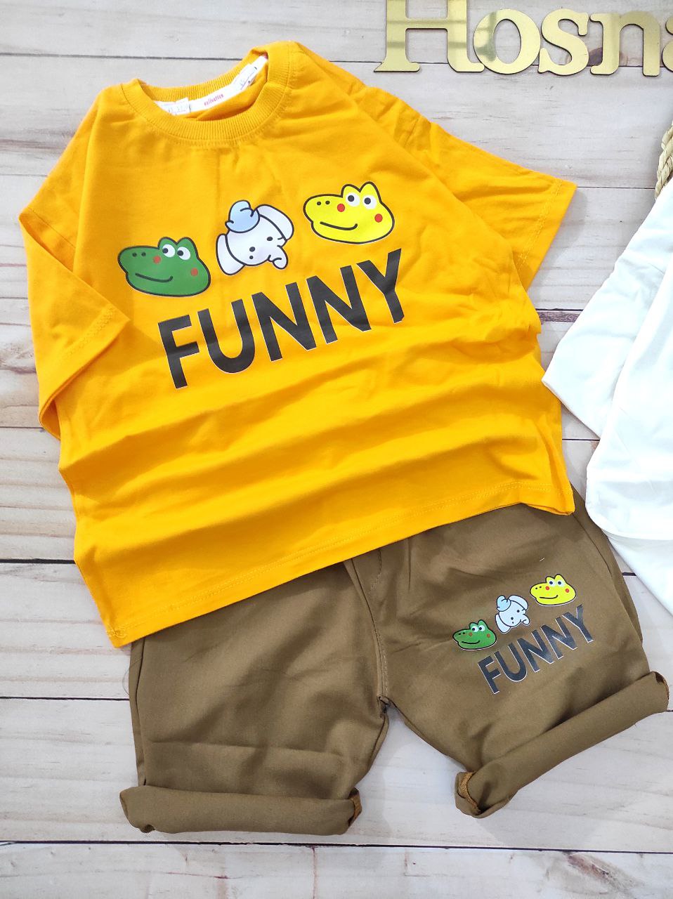 عکس محصول تیشرت شلوارک  کتان funy - شماره 2