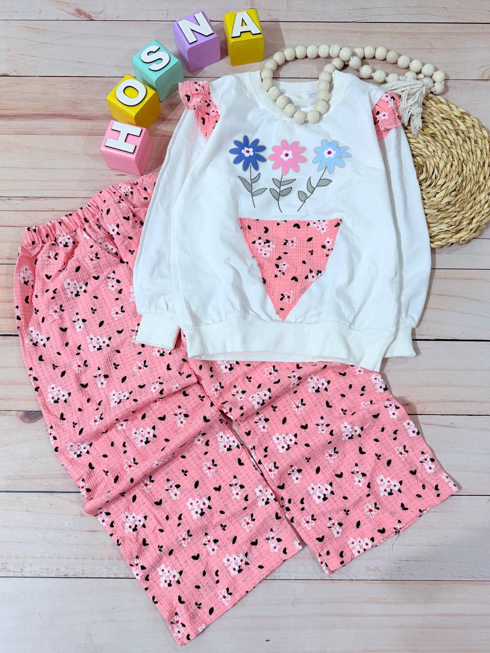 عکس محصول بلوز شلوار بگ گل گچی - شماره 2