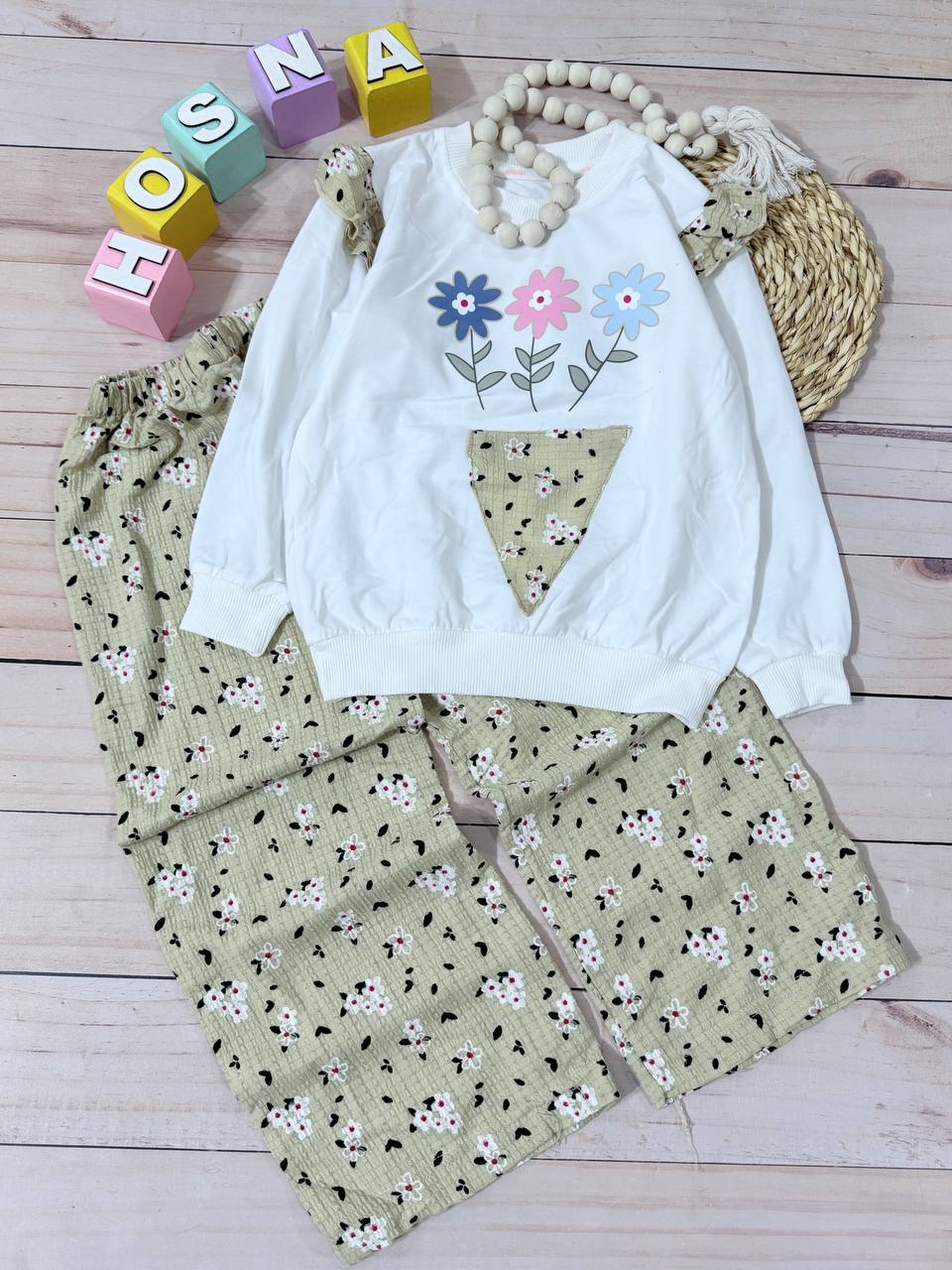 عکس محصول بلوز شلوار بگ گل گچی - شماره 6