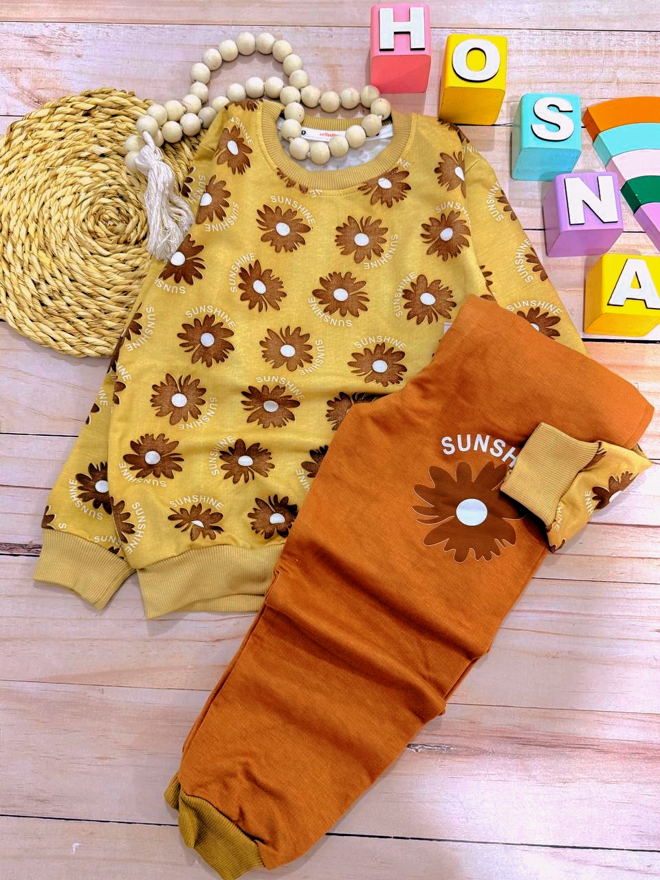 عکس محصول ست بلوز شلوار  بابونه قهوای - شماره 1