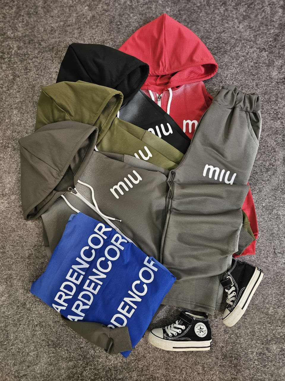 عکس محصول ست سویشرت شلوار کلاهدار miu - شماره 4