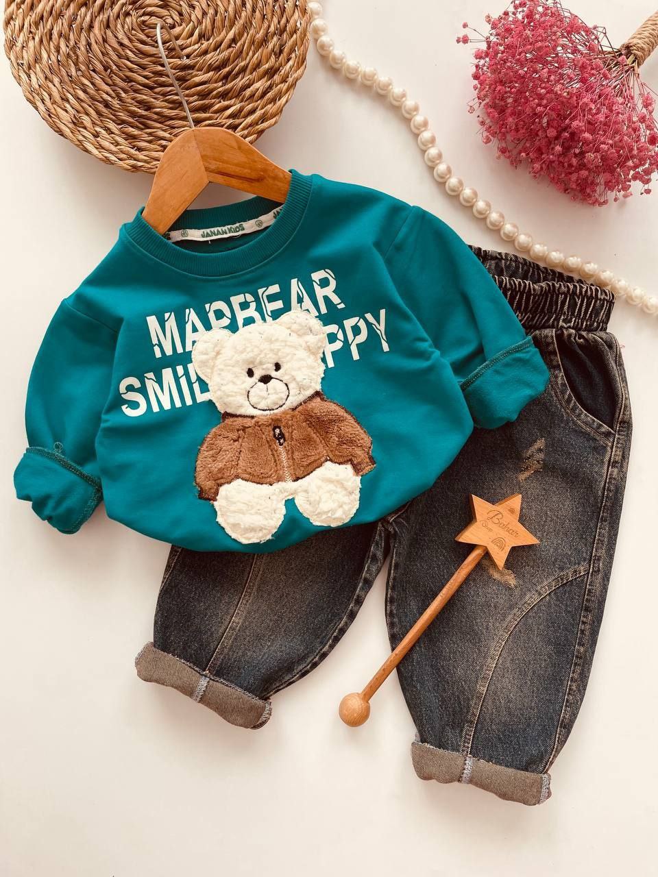 عکس محصول ست بلوز با شلوار جین جناب تدی - شماره 1