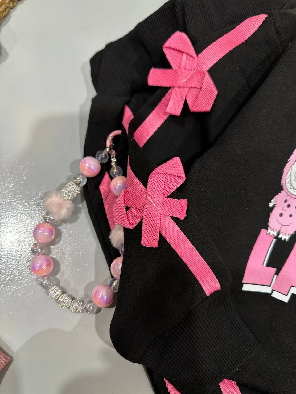 عکس محصول ست بلوز شلوار لبوبوی مشکی جدید - شماره 3