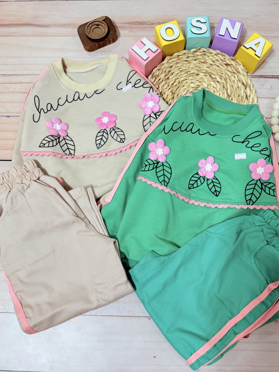 عکس محصول ست سه گل با شلوار کتان - شماره 4