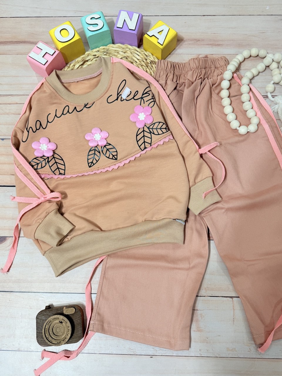 عکس محصول ست سه گل با شلوار کتان - شماره 3