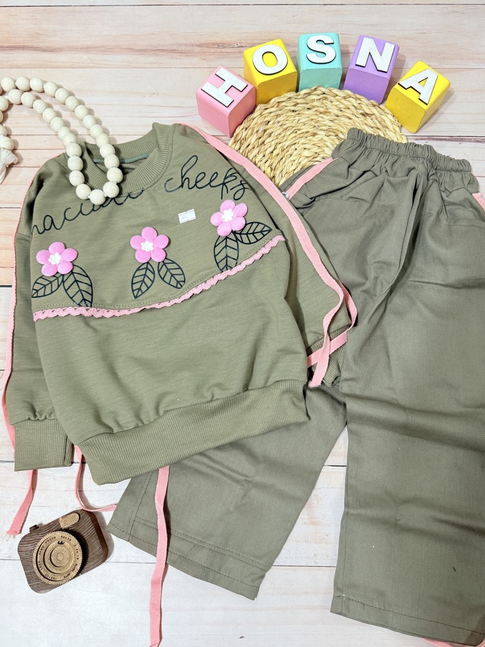 عکس محصول ست سه گل با شلوار کتان - شماره 2