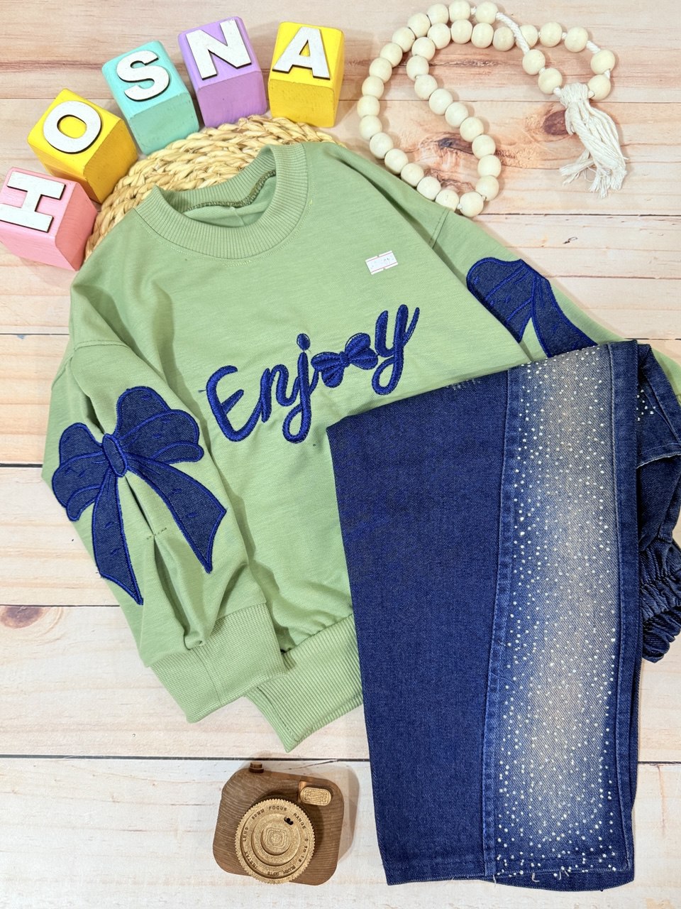 عکس محصول ست بلوز آستین پاپیون با شلوار شافل - شماره 2