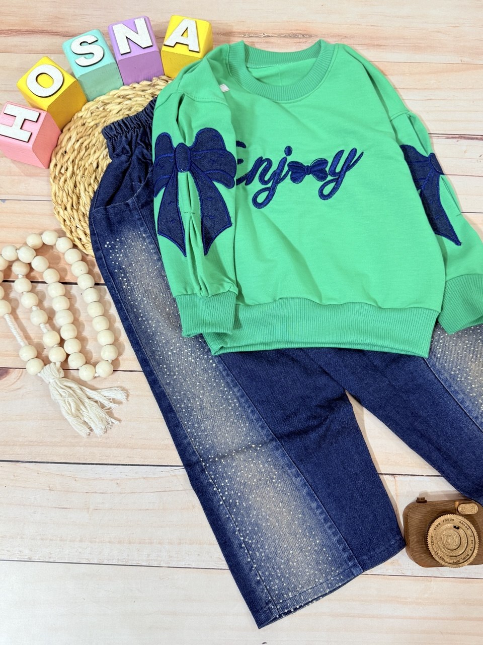 عکس محصول ست بلوز آستین پاپیون با شلوار شافل - شماره 3