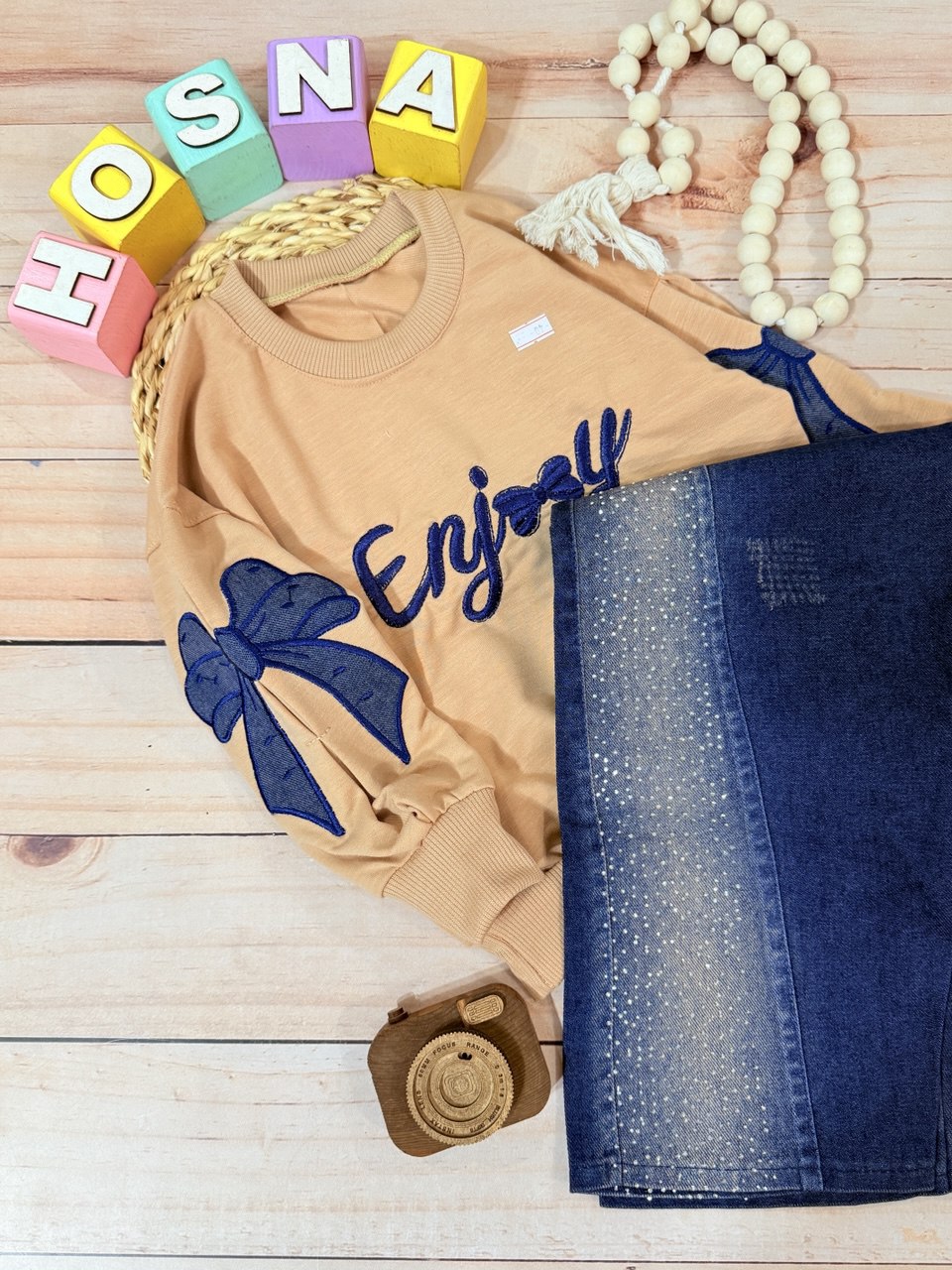 عکس محصول ست بلوز آستین پاپیون با شلوار شافل - شماره 7