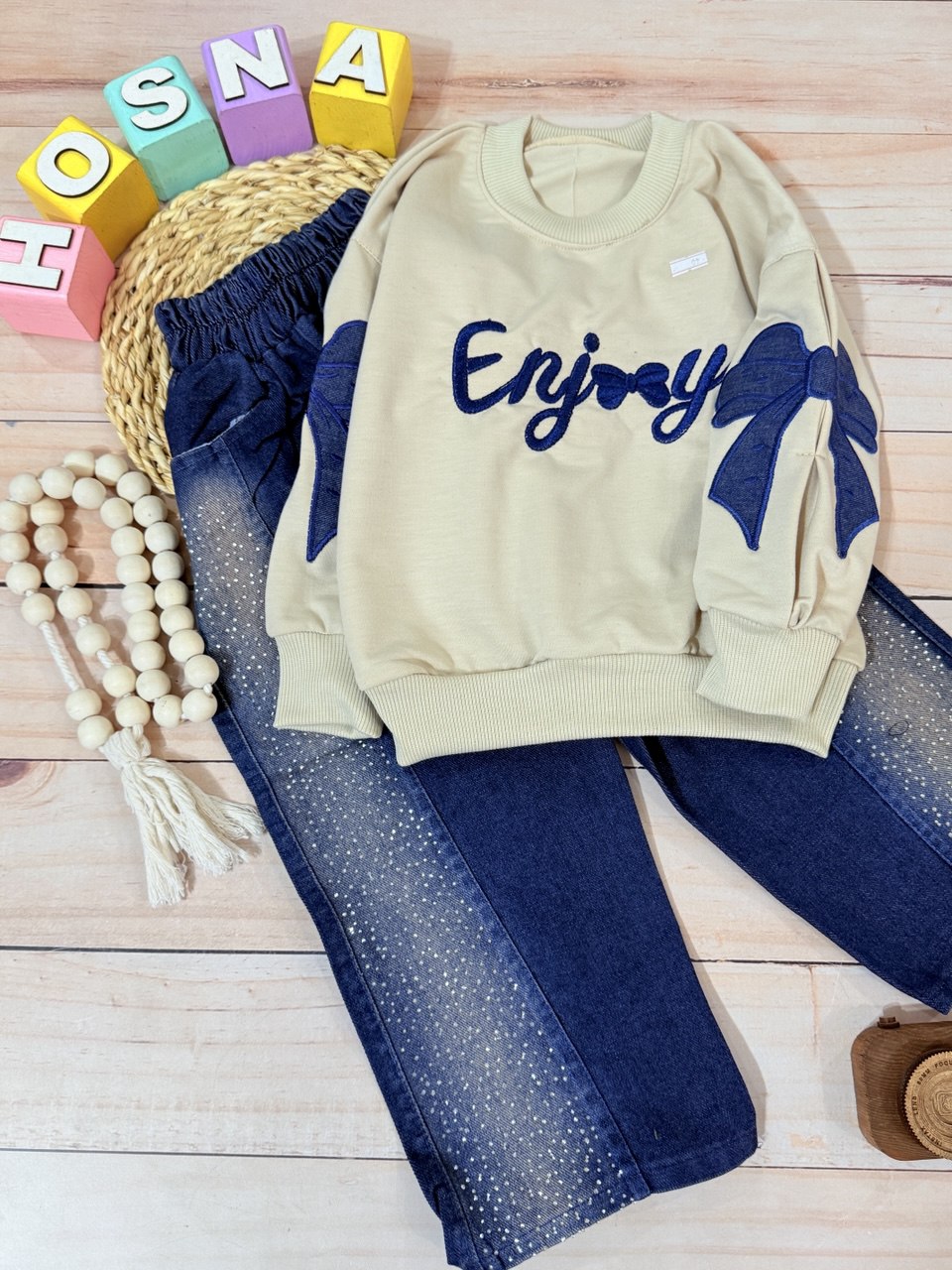 عکس محصول ست بلوز آستین پاپیون با شلوار شافل - شماره 6