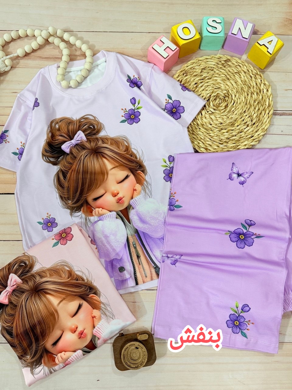 عکس محصول تیشرت شلوار بگ دختر گل - شماره 2