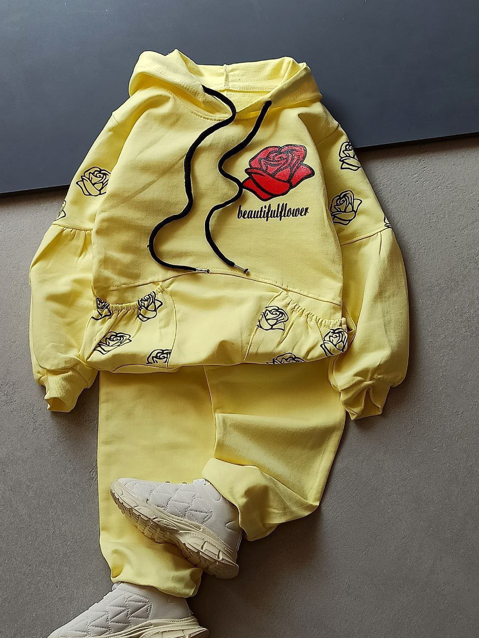 عکس محصول هودی شلوار beautiful flower - شماره 5