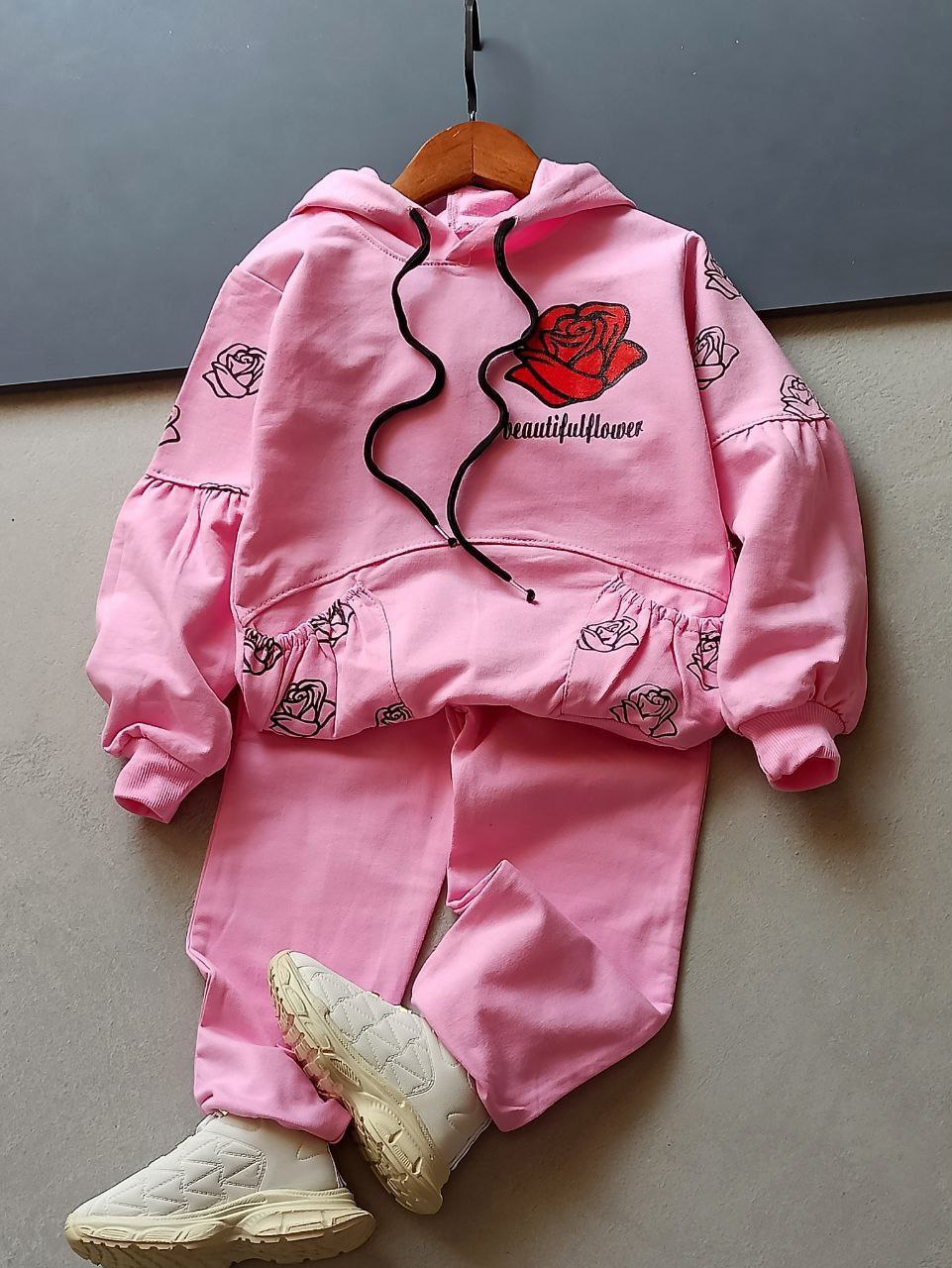 عکس محصول هودی شلوار beautiful flower - شماره 3