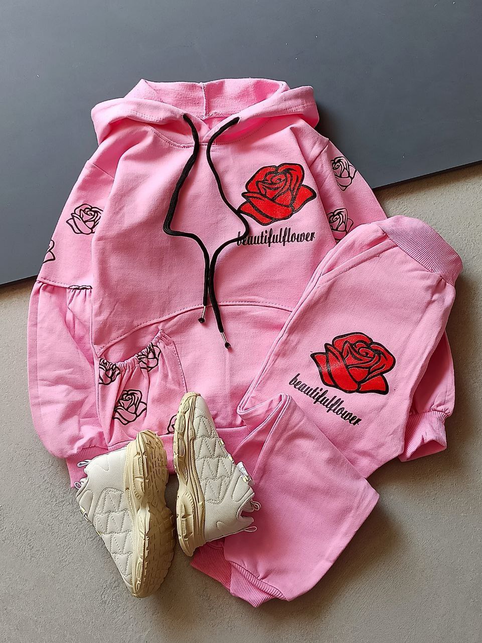 عکس محصول هودی شلوار beautiful flower - شماره 6