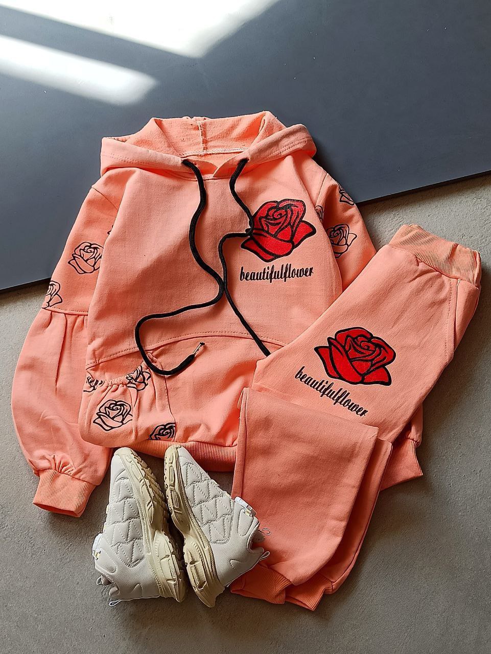 عکس محصول هودی شلوار beautiful flower - شماره 4