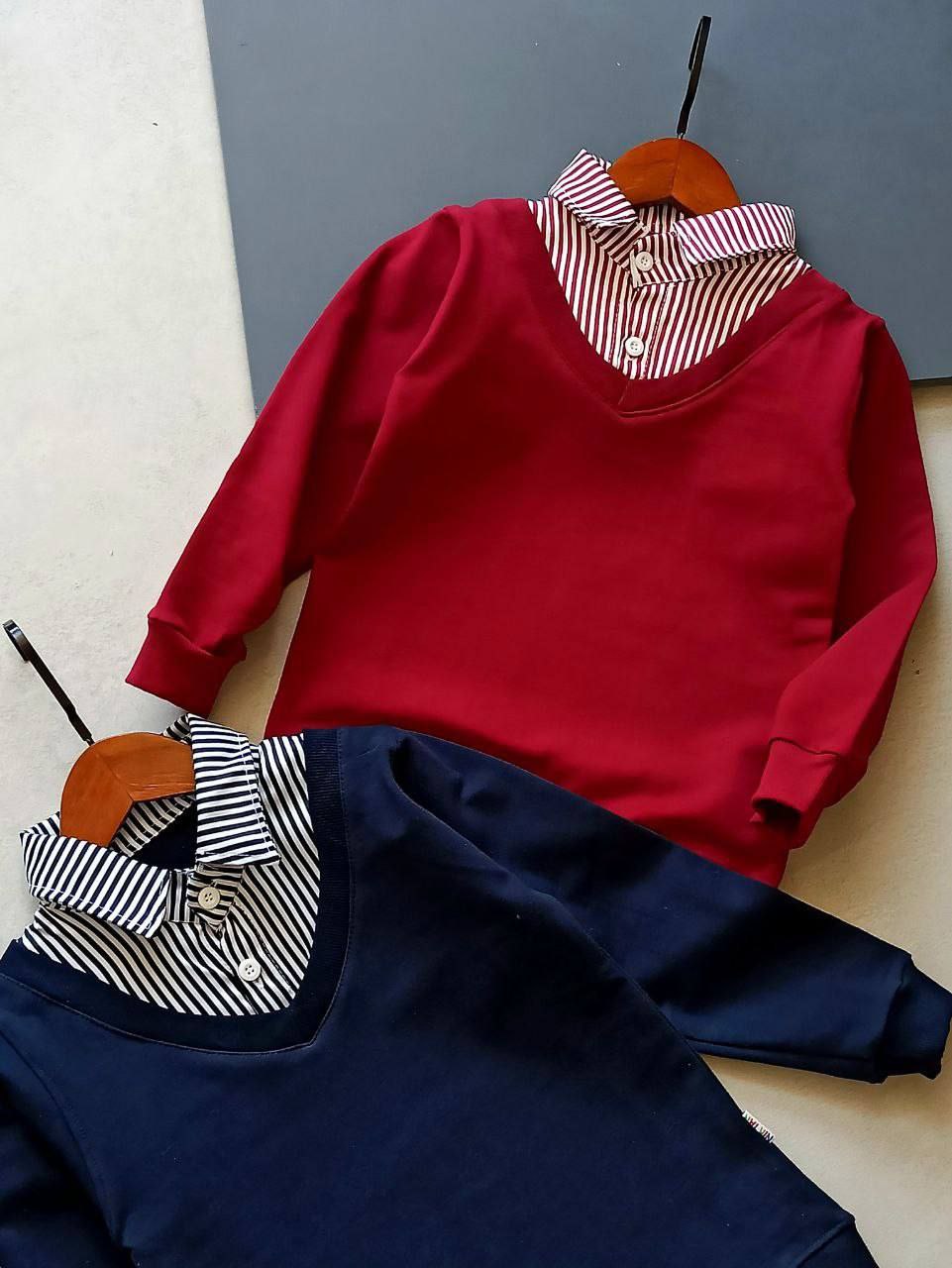 عکس محصول تک بلوز یقه مردانه راه راه - شماره 2